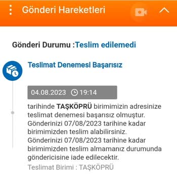 MNG Kargo İletişime Geçmeden "Teslimat Denemesi Başarısız:, Yazmanız Doğru Değil