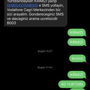 Vodafone Yurt Dışı İnternet Sorunu