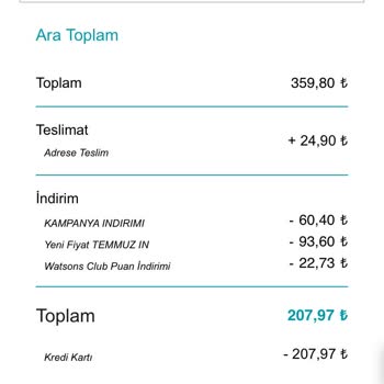 Watsons Kargom Bana Ulaşmadan İadeye Gitti!