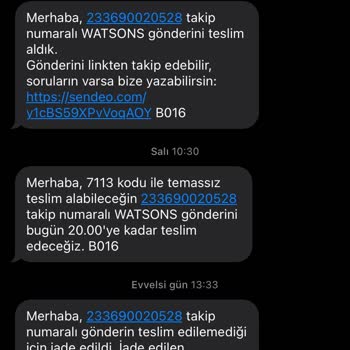 Watsons Kargom Bana Ulaşmadan İadeye Gitti!