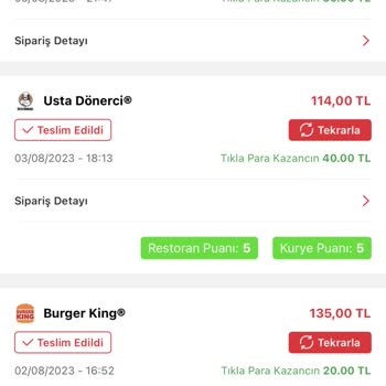 Usta Dönerci Tıkla Gelsin Sipariş İptali Ve Kupon İade Edilmemesi