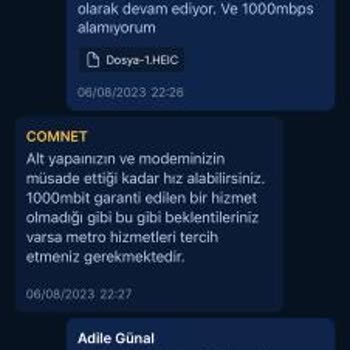 Comnet Ayıplı Hizmet, Düzenli Bağlantı Sorunu