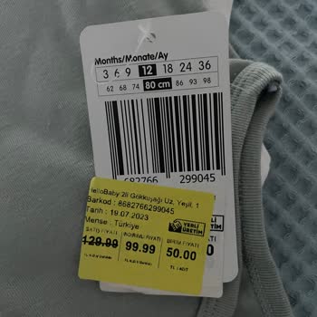 Canpark ebebek İndirim Etiketi İle Kasa Ücreti Farkı