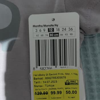 Canpark ebebek İndirim Etiketi İle Kasa Ücreti Farkı
