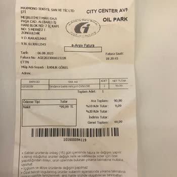 City Center AVM Oil Park Mağaza