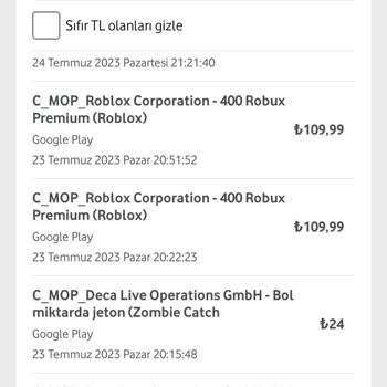 ROBLOX Robloxun Bilgim Dışında Ödeme Alması Şikayet
