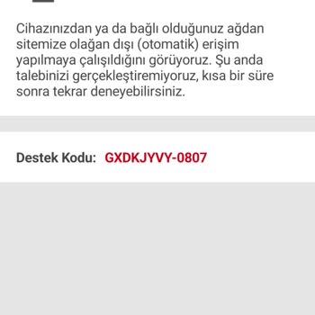 Sahibinden Olağan Dışı Erişim