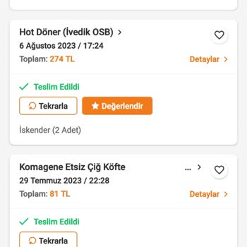 Trendyol Yemek Siparişi Kabul Edip Göndermiyor