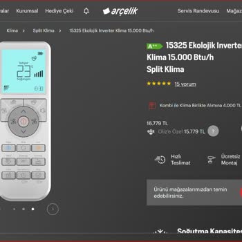 Arçelik Online Sitesindeki Gibi Kumanda Vermiyor.