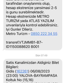 Metro Turizm Araç Zamanında Gelmedi