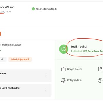Hepsiburada Teslim Alınmamış Kargonun Teslim Alındı Olarak Gözükmesi