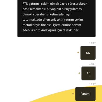 Betmavera Ftn Yatırım Açık, Çekim Kapalı Paramı Vermiyorlar
