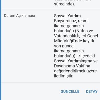 E-Devlet (Turkiye.gov.tr) Sosyal Yardım Başvurusu Sonuçlanmadı