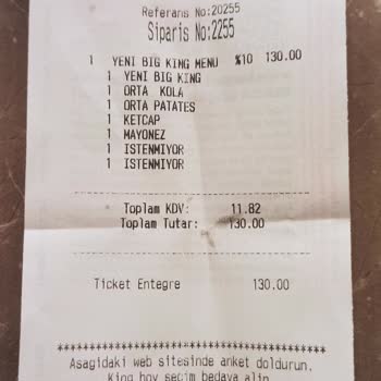 Burger King Bayat Menü Verildi