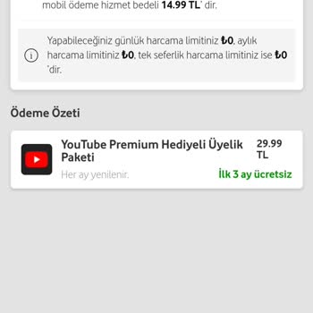 Vodafone Mobil Ödeme Sorunu