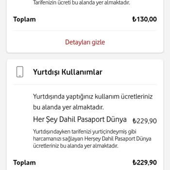 Vodafone'nin Türkiye Sınırları İçeriside Yurt Dışı Kullanımı Yapması!