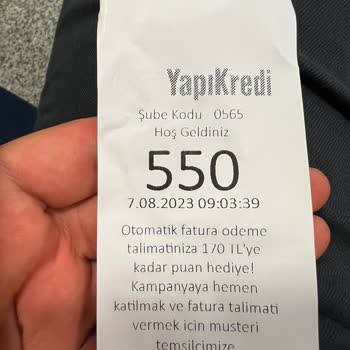 Yapı Kredi Bankası Sıra Fişi Mantıksızlığı Bekletilme Mağduriyeti