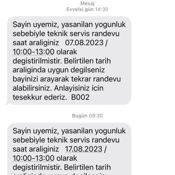 Digiturk Teknik Servis Randevu Sorunu