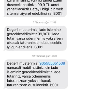 Türk Telekom Kullanmadığım Yurt Dışı Kullanım Ücreti