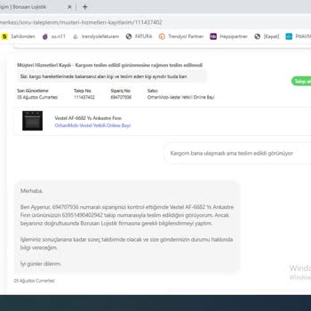 Borusan Lojistik Teslim Etmediği Ürünü Teslim Etmiş Gibi Gösteriyor