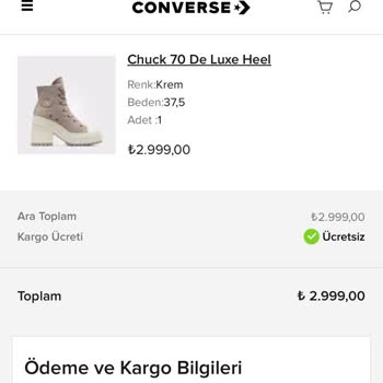 Converse Farklı Ürün Gönderme Bilinçlice