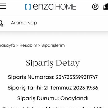 Enza Home Online Sipariş Problemi