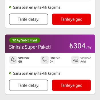 Vodafone Red Tarifelerinden Şikayetçiyim