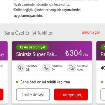 Vodafone Red Tarifelerinden Şikayetçiyim