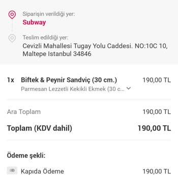Yemeksepeti Hatalı Sipariş Bölgesi - Bilgi Akış Hatası