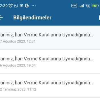 Sahibinden.com Haksız Yere Ücretli İlanları Sürekli Red Ediyor