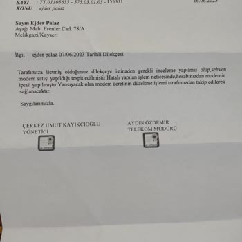 Türk Telekom Pasif Hattı Aktif Edip Fatura Çıkarmaları Ve Kazayla Modem Satmaları
