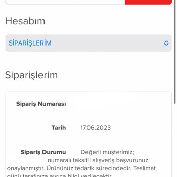 Evkur 19 Haziran'DAN Bu Yana Teslim Edilmeyen Sipariş