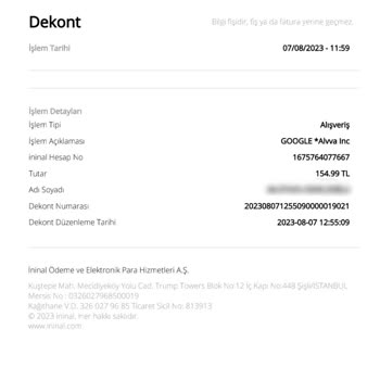 Google Alva İnç Paramı Çekti!