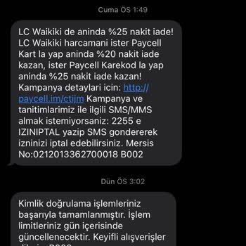 Paycell Hesap Onaylama Sorunu