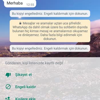 WhatsApp Yabancı Numaradan Gelen Mesaj