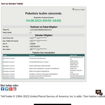 UPS Kargo İle Yaşadığım Sorunlar