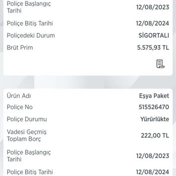 Türkiye Sigorta Ve Ziraat Bankası Sigorta İptali