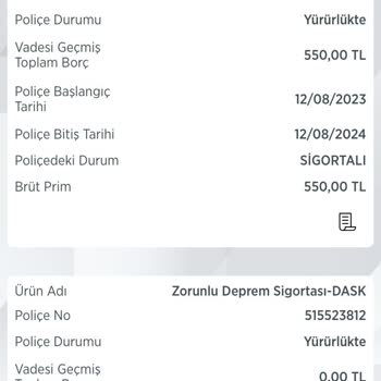 Türkiye Sigorta Ve Ziraat Bankası Sigorta İptali