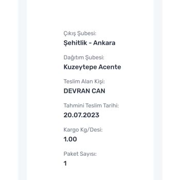 Sürat Kargo Paketimi Başkasına Gönderdi