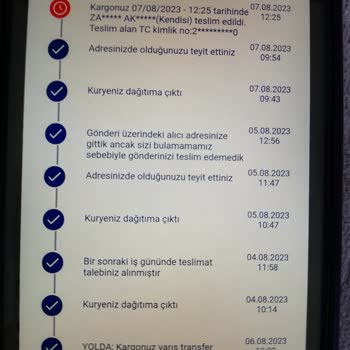 Aras Kargo Teslim Edilmeyen Ürün Hk