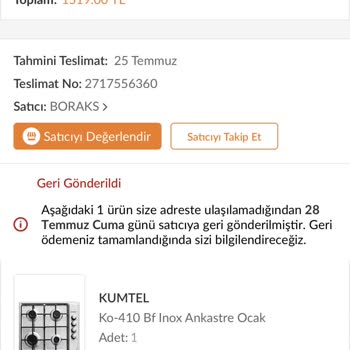 Trendyol Ücret İadem Yapılmıyor