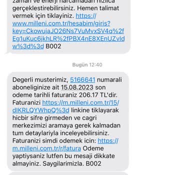 Millenicom Hat Dondurma İşlemine Rağmen Yeni Fatura Kilitledi