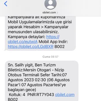 Ben Turizm Ücretin İade Edilmesi