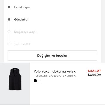 Mango Online'dan Alınan Kayıp Ürünlerim