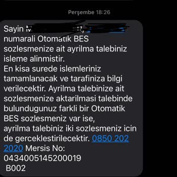 BES Türkiye Hayat Emeklilik İptal Sorunu