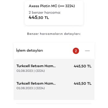 Turkcell Hizmetleri 445 TL İki Kere Fatura Ücreti Aldı