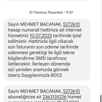 Millenicom İptal Sıkıntısı Ve İptalden Sonra Telefon Paketi Faturası