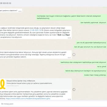 Millenicom Yetkilisine Ulaşamama Problemi!