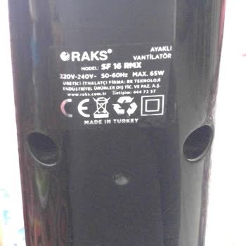 Raks Vantilatör Ayak Tablası Kırıldı