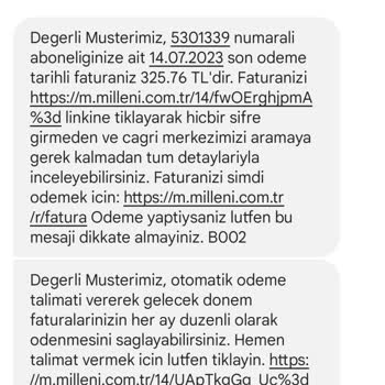 Millenicom Kurulum Ücreti Ödeme U